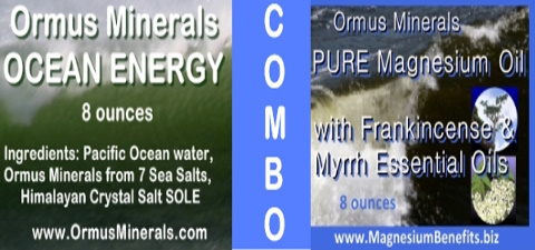 Ormus Minerals Ocean Energy with PURE Magnesium Oil with Frankincense and Myrrh