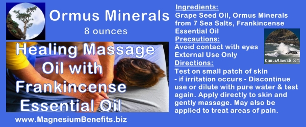 Ormus Minerals Healing Massage Oil with Frankincense