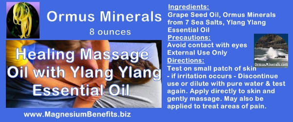 Ormus Minerals Healing Massage Oil with Ylang Ylang Oil