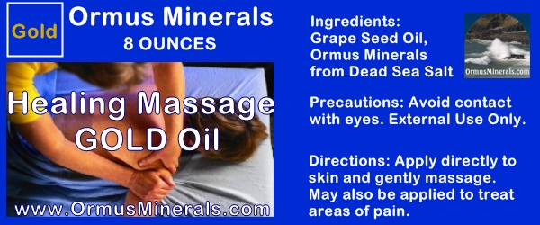 Ormus Minerals Healing Massage Oil With Ormus Gold 8 oz
