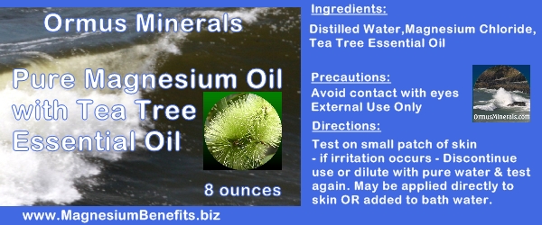 Ormus Minerals PURE Magnesium Oil with Tea Tree Oil