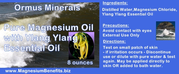 Ormus Minerals PURE Magnesium Oil with Ylang Ylang Oil